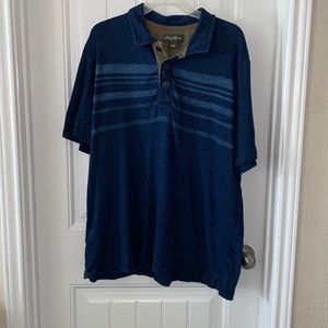 🚨Eddie Bauer blue and light blue short sleeve polo